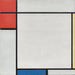 Riproduzione del dipinto Composition avec rouge, jaune et bleu - Piet Mondrian
