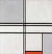 Reproduktion des Gemäldes Composition Nr. 1 Grau-Rot - Piet Mondrian