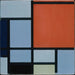 Reproduktion des Gemäldes Composition Nr. 1 Grau-Rot - Piet Mondrian