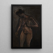 Akt mit Dutt - Constant Permeke — gerahmtes Bild an der Wand
