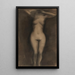 Nackt stehend 2 - Constant Permeke — gerahmtes Bild an der Wand