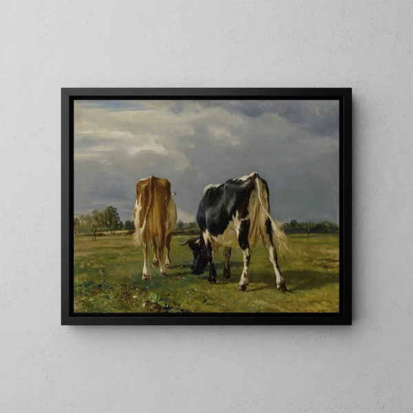 Vache dans un pré - Constant Troyon — quadro incorniciato alla parete