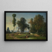 Vue à La Ferté-Saint-Aubin près d'Orléans - Constant Troyon — gerahmtes Bild an der Wand
