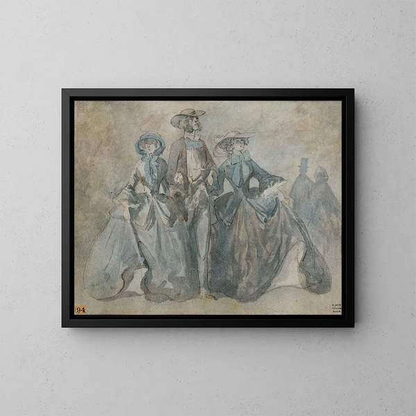 Les Anglais à Paris - Constantin Guys — gerahmtes Bild an der Wand
