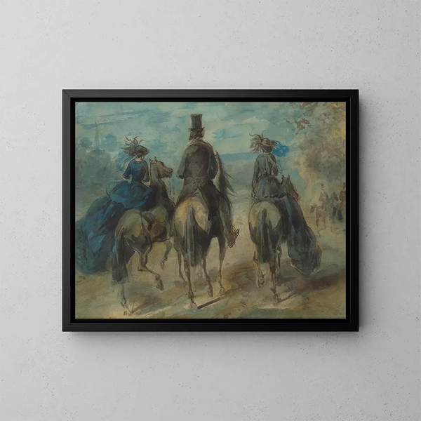 Promenade dans le bois - Constantin Guys — gerahmtes Bild an der Wand