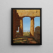 Säulen des Tempels des Neptun in Paestum - Constantin Hansen — gerahmtes Bild an der Wand