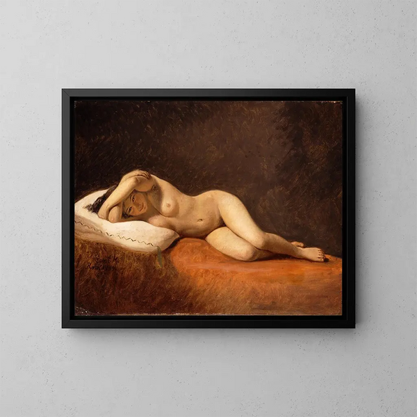 Modell im Ruhezustand - Constantin Hansen — gerahmtes Bild an der Wand