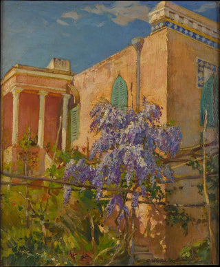 Constantin Westchiloff - A House with Flowering Trees along the Amalfi Coast of Italy.webp