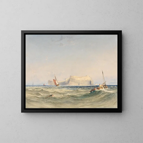 Embarquement pour Staffa - Copley Fielding — gerahmtes Bild an der Wand