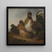 di un gallo e galline, tipo di oggetto - Aelbert Cuyp — quadro incorniciato alla parete