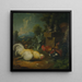 Hühner und Katzen - Jacob Samuel Beck — gerahmtes Bild an der Wand