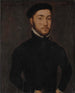 Portrait eines Gentlemans (Case Conflict) - Corneille de Lyon — Ansicht des Kunstwerks