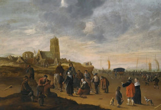 Cornelis Beelt - A View Of The Beach At Scheveningen.webp