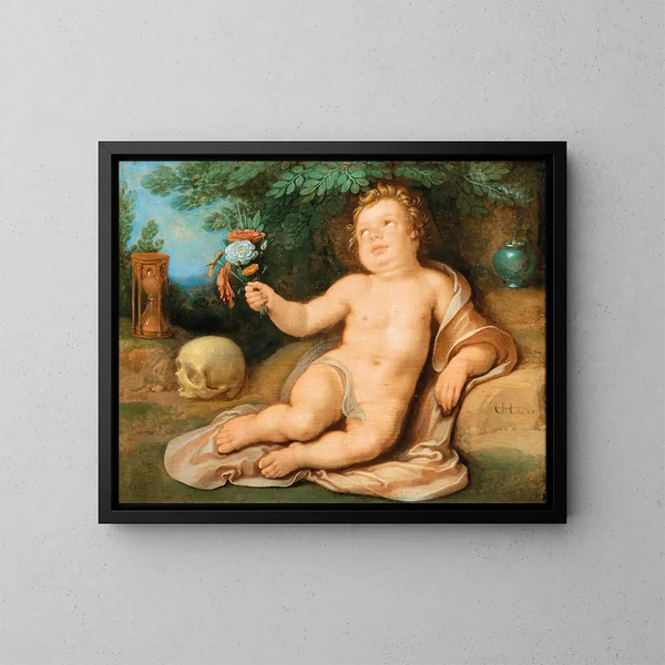 Un'allegoria della vanità - Cornelis Cornelisz van Haarlem — quadro incorniciato alla parete