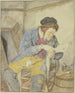 Zeitungsleser an einem Fass - Cornelis Dusart — Ansicht des Kunstwerks