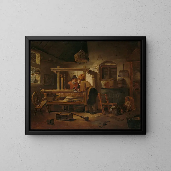 Atelier des Tisserands - Cornelis Gerritsz Decker — gerahmtes Bild an der Wand