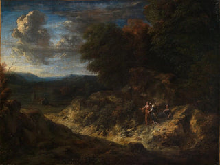 Cornelis Huysmans - Waldrand mit Hirten.webp