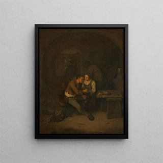 Cornelis Pietersz Bega - Peasant and Serving Maid in an Inn.webp