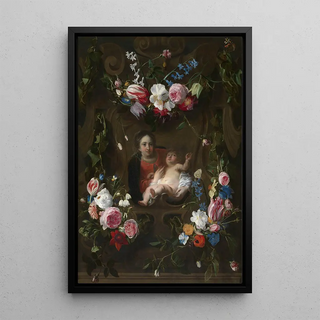Cornelis Schut - Madonna in a Floral Wreath.webp