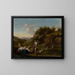 Landschaft mit nackten Menschen beim Baden - Cornelis van Poelenburch — gerahmtes Bild an der Wand