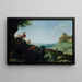 Paesaggio con la fuga in Egitto - Cornelis van Poelenburch — quadro incorniciato alla parete