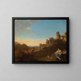 Cornelis Van Poelenburch - Satyrs and sleeping nymphs against Italian landscape.webp
