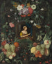 Ritratto di una dama in un cerchio di fiori - Cornelis van Huynen — vista dell’opera