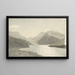 Light of the Sun on a Lake near Snowdon Llanberis, North Wales - Cornelius Varley — framed artwork on a wall