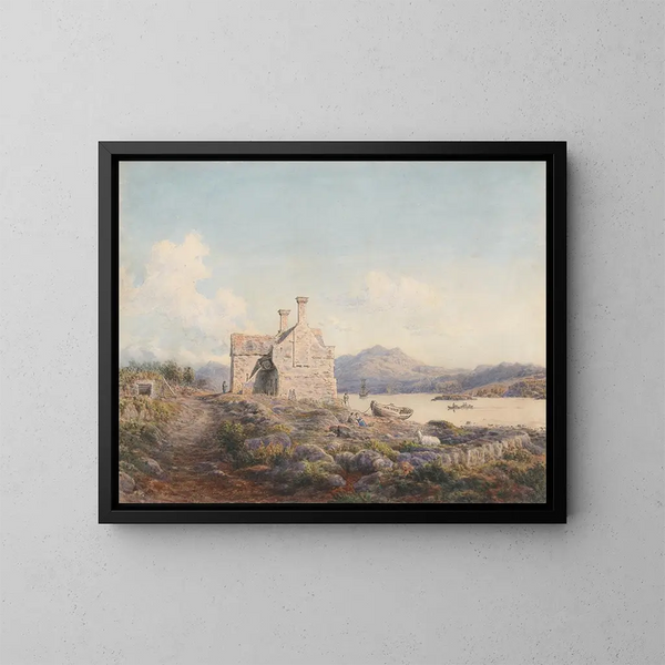 Talsarnau, Nordwales - Cornelius Varley — gerahmtes Bild an der Wand