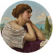 Cuore sulle sue labbra e anima nei suoi occhi - John William Godward — ambientato in un interno
