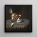 Kurtisane mit Hunden - David Klöcker Ehrenstrahl — gerahmtes Bild an der Wand