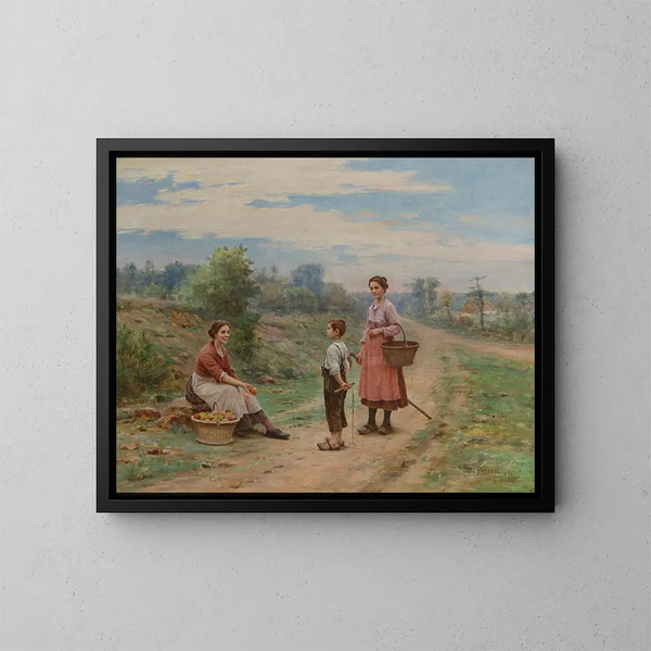 Pommes à vendre - César Pattein — gerahmtes Bild an der Wand