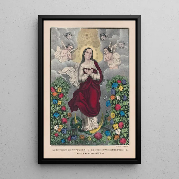 Immaculée Conception - Currier & Ives — gerahmtes Bild an der Wand