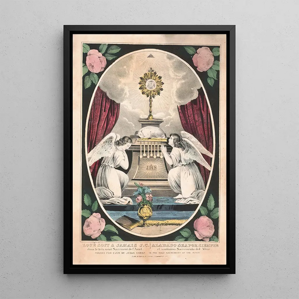 Reproduktion des Gemäldes Loué sei ewig Jesus Christus - Currier & Ives
