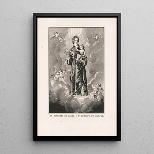 Sant'Antonio di Padova - Currier & Ives — quadro incorniciato alla parete