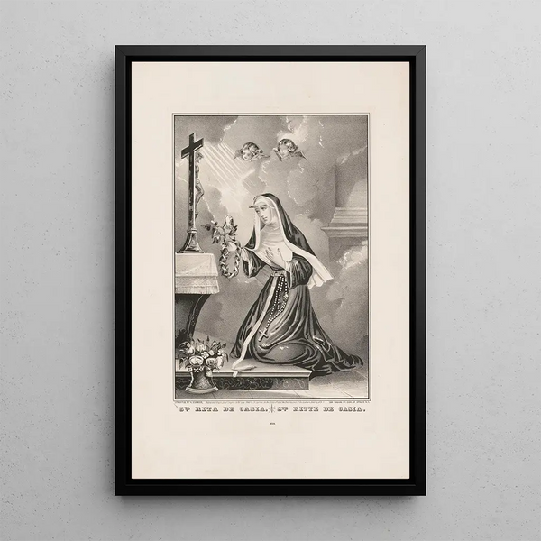 Sainte Rita de Cascia - Currier & Ives — quadro incorniciato alla parete
