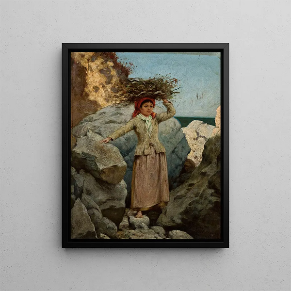 Curt Agthe - Annunziata Girl with a bunch of brushwood on her head.webp