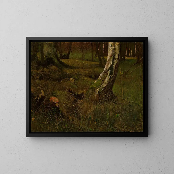 Tronco di betulla - Curt Agthe — quadro incorniciato alla parete