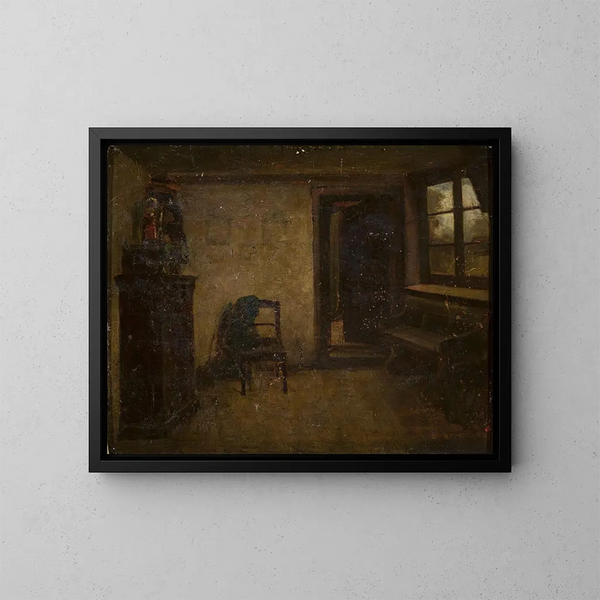 Interno di stanza - Curt Agthe — quadro incorniciato alla parete