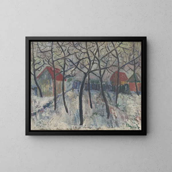 Bäume in einem Garten - Cyprian Majernik — gerahmtes Bild an der Wand