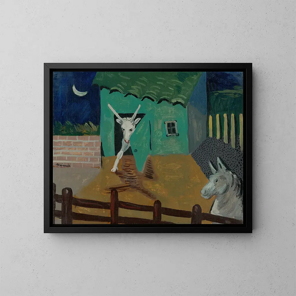 Innenhof - Cyprian Majernik — gerahmtes Bild an der Wand