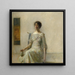 Dame avec un Masque - Thomas Wilmer Dewing — framed artwork on a wall