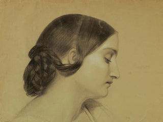 Daniel Huntington - Profile of a Woman with a Braided Knot.webp