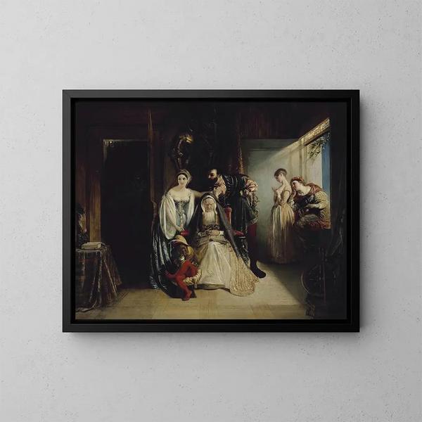 François Ier und Diane de Poitiers - Daniel Maclise — gerahmtes Bild an der Wand