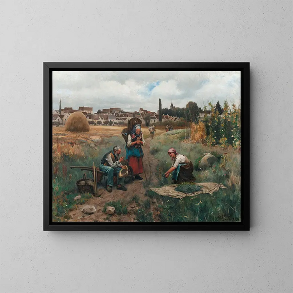 Ein Moment der Ruhe - Daniel Ridgway Knight — gerahmtes Bild an der Wand