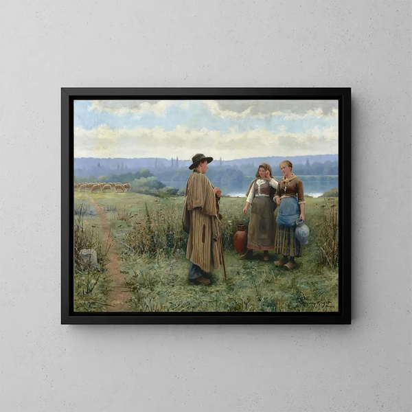 Ein Moment der Muße - Daniel Ridgway Knight — gerahmtes Bild an der Wand