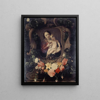 Daniel Seghers - Vierge lenfant dans une couronne de fleurs.webp