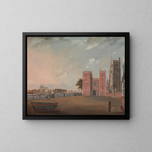 Palais de Lambeth vu de l'ouest - Daniel Turner — gerahmtes Bild an der Wand