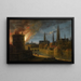 Incendio ad Anversa - Daniel van Heil — quadro incorniciato alla parete
