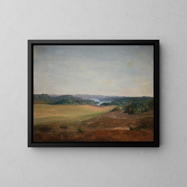 Landschaft bei Silkeborg, Jütland - Dankvart Dreyer — gerahmtes Bild an der Wand